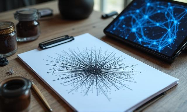 Calligraphy and technology blending in a London studio