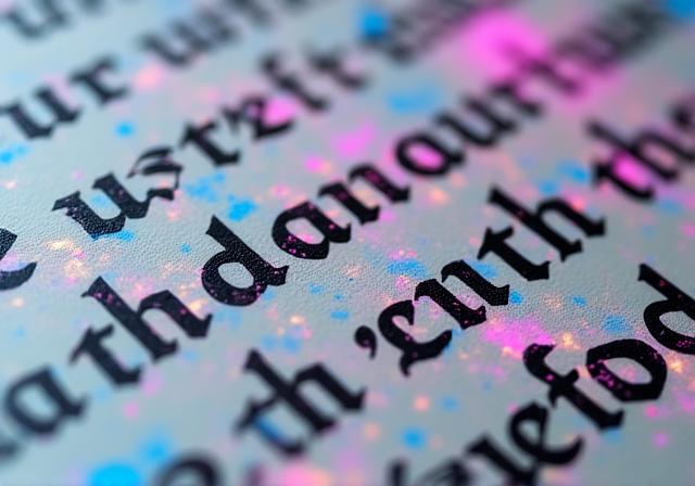 Detailed digital overlay on a piece of Gothic calligraphy showing vector paths and pressure points.